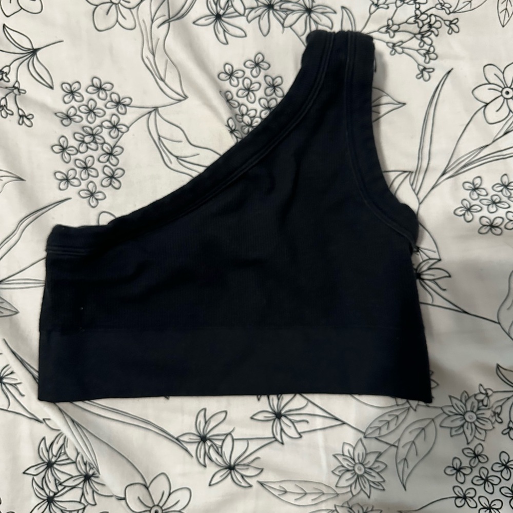 Gymshark Ribbed Cotten Seamless one shoulder Bra